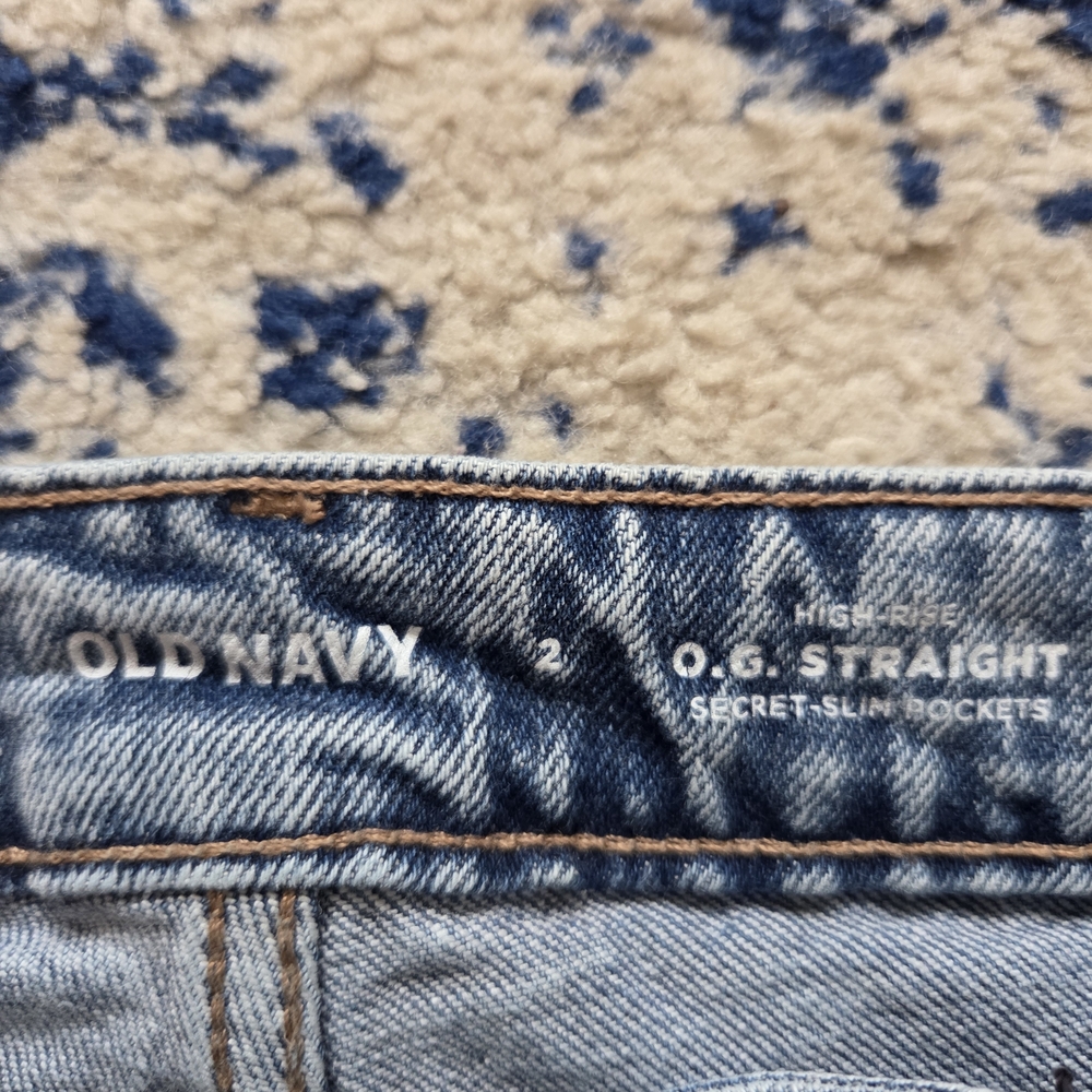 Old Navy Women's Straight Leg Light Blue Pants - Picture 3 of 7
